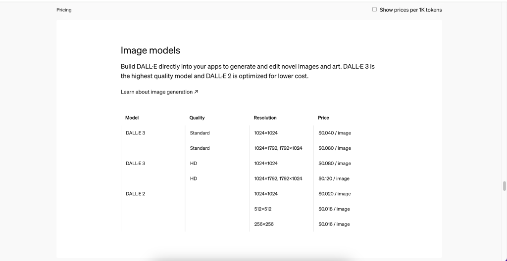 dall-e-3 pricing